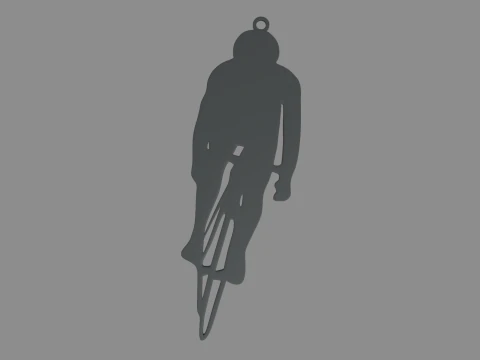 Bike Key Ring Chain 02 3D Print Model