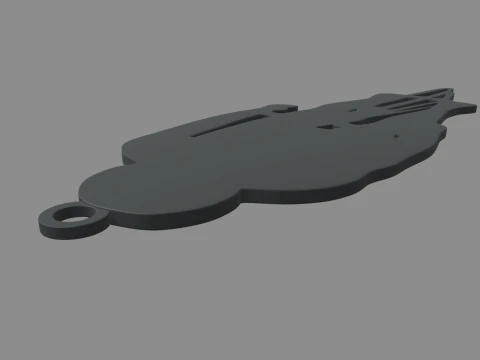 Bike Key Ring Chain 02 3D Print Model