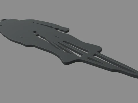 Bike Key Ring Chain 02 3D Print Model