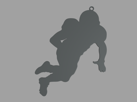 American Football Key Ring Chain 01 3Dプリントモデル