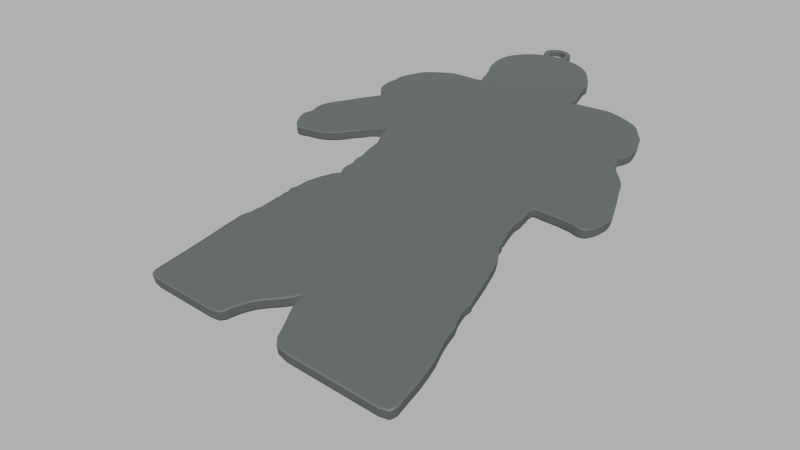 American Football Key Ring Chain 02 Model Cetak 3D .c4d .max .obj .3ds .fbx .stl .blend
