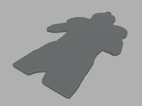 American Football Schl&uuml;sselanh&auml;nger 02 3D Druckmodell