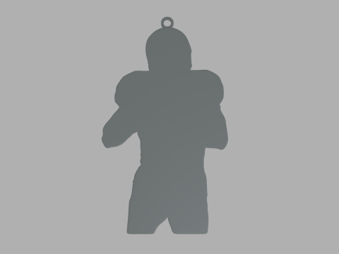 American Football Key Ring Chain 02 Model Cetak 3D