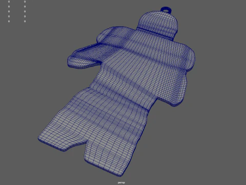 American Football Key Ring Chain 02 3D Print Model