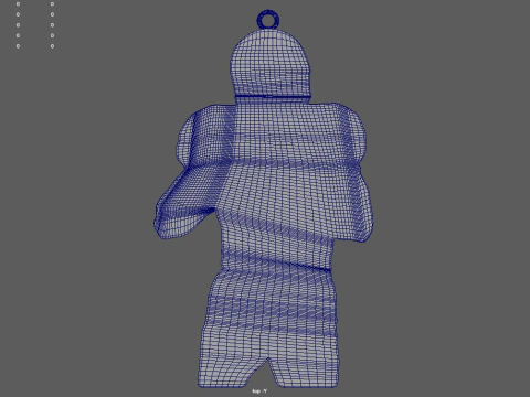 American Football Key Ring Chain 02 3D Print Model