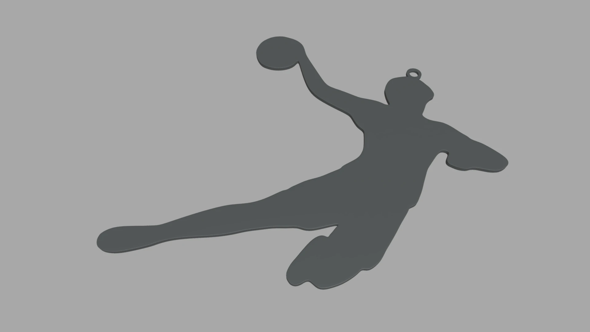 ハンドボールキーホルダーチェーン01 3Dプリントモデル .c4d .max .obj .3ds .fbx .stl .blend