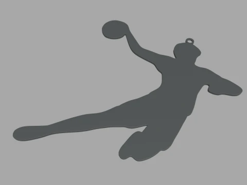 Handball-Schl&uuml;sselanh&auml;nger 01 3D Druckmodell