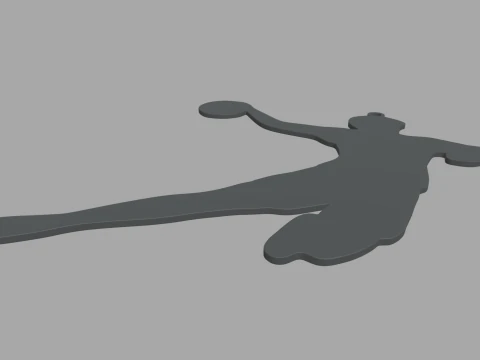 ハンドボールキーホルダーチェーン01 3Dプリントモデル