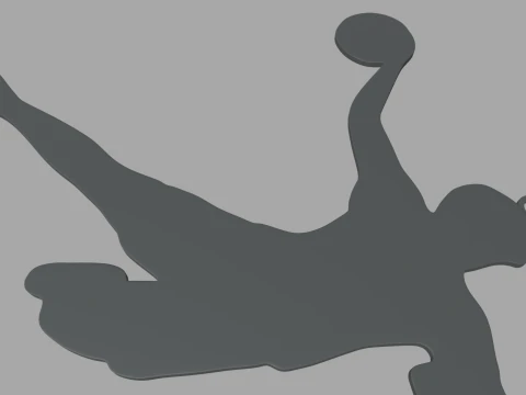 ハンドボールキーホルダーチェーン01 3Dプリントモデル