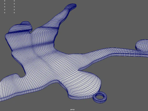 ハンドボールキーホルダーチェーン01 3Dプリントモデル