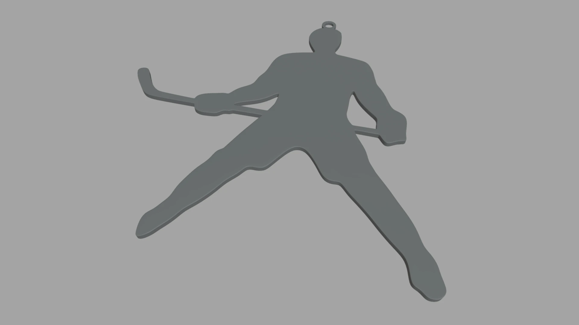 Hockey Key Ring Chain 01 3D Print Model .c4d .max .obj .3ds .fbx .stl .blend