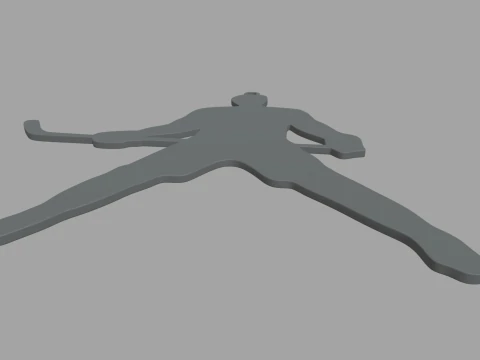 Hockey Key Ring Chain 01 3D Print Model