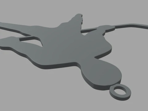 Hockey Key Ring Chain 01 3D Print Model