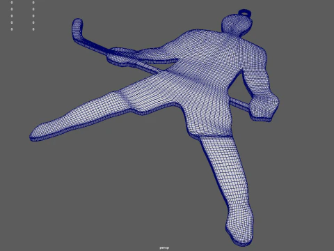Hockey Key Ring Chain 01 3D Print Model