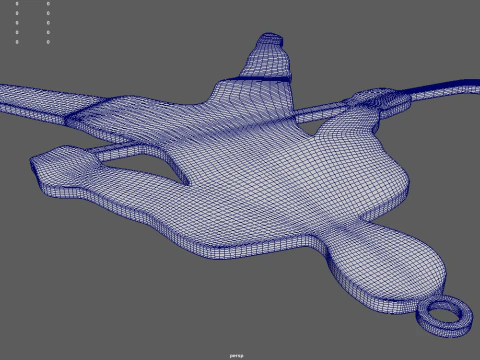 Hockey Key Ring Chain 01 3D Print Model