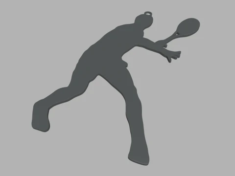 Tennis-Schl&uuml;sselanh&auml;nger 01 3D Druckmodell