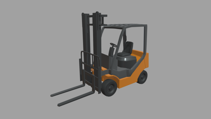 Forklift 01 3D Model .c4d .max .obj .3ds .fbx .stl .blend