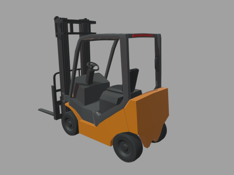 Forklift 01 3D Model