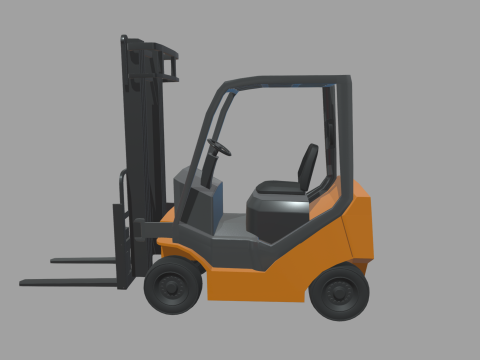 Forklift 01 3D Model