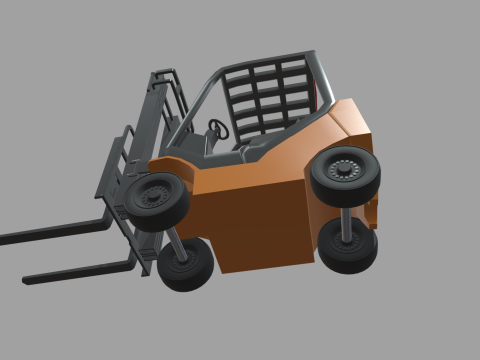 Forklift 01 3D Model