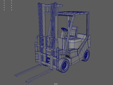 Forklift 01 3D Model