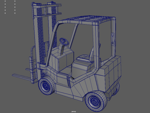 Forklift 01 3D Model