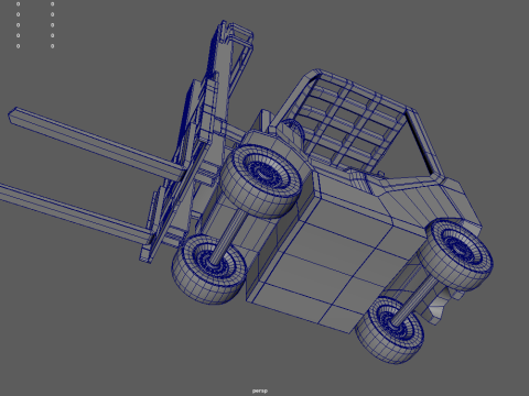 Forklift 01 3D Model