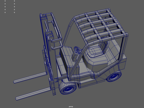 Forklift 01 3D Model