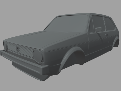 Volkswagen Golf MK1 Miniature 3D Print Model