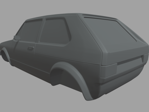 Volkswagen Golf MK1 Miniature 3D Print Model