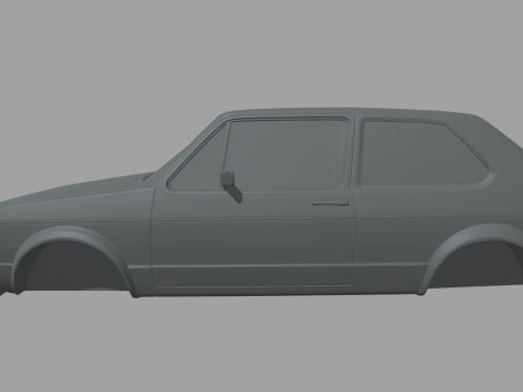 Volkswagen Golf MK1 Miniature 3D Print Model