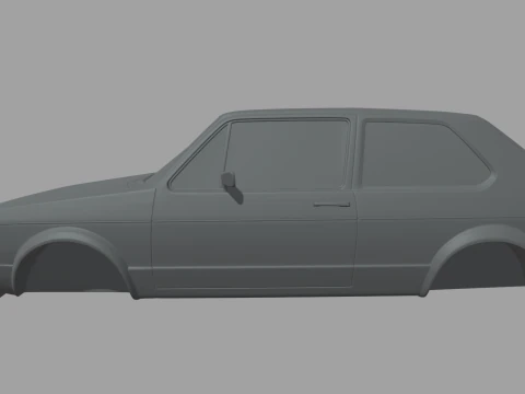 Volkswagen Golf MK1 Miniature 3D Print Model