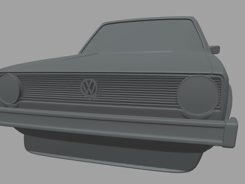 Volkswagen Golf MK1 Miniature 3D Print Model