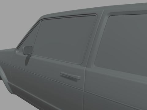 Volkswagen Golf MK1 Miniature 3D Print Model