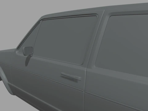 Volkswagen Golf MK1 Miniature 3D Print Model