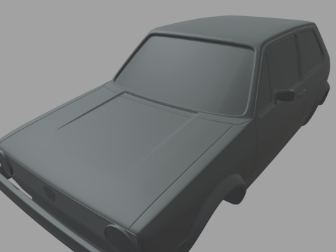 Volkswagen Golf MK1 Miniature 3D Print Model