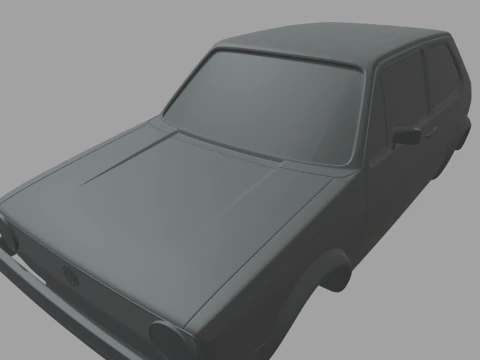 Volkswagen Golf MK1 Miniature 3D Print Model