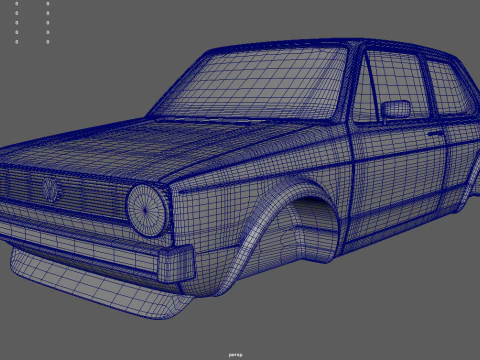 Volkswagen Golf MK1 Miniature 3D Print Model