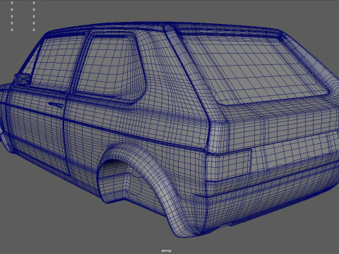 Volkswagen Golf MK1 Miniature 3D Print Model