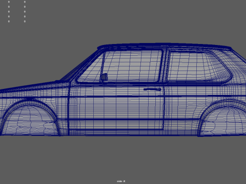 Volkswagen Golf MK1 Miniature 3D Print Model