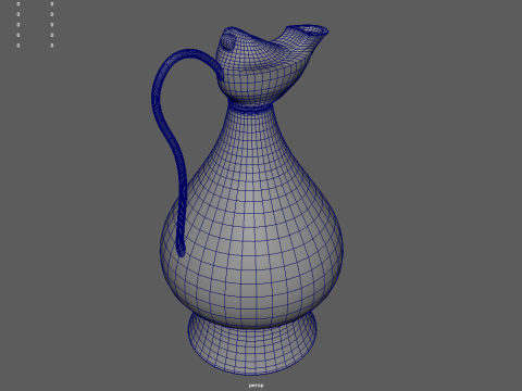 Oil Lamp 01 3D-Modell