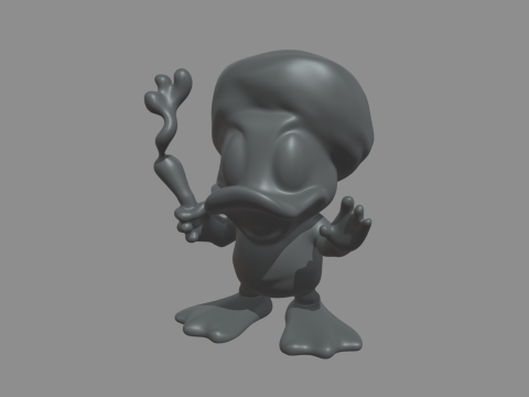 Donald Duck Smoking Modelo de Impressão 3D