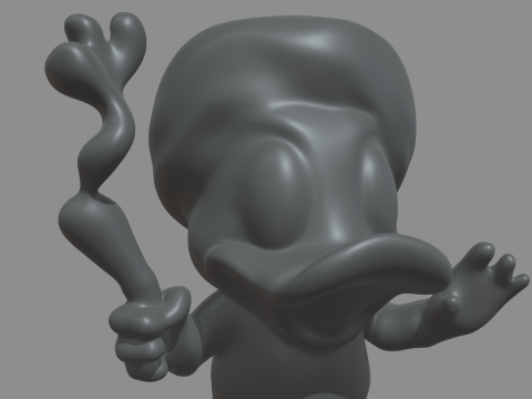 Donald Duck Smoking 3D 打印模型