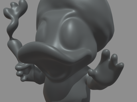 Donald Duck Smoking 3D 打印模型