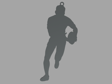 Rugby Key Ring Chain 01 3D-printmodel