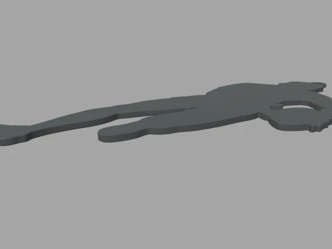 Rugby Key Ring Chain 01 3D Print Model