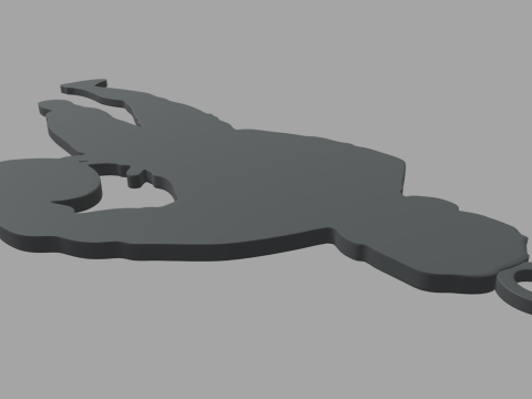 Rugby Key Ring Chain 01 3D-printmodel