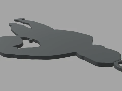 Rugby Key Ring Chain 01 3D Print Model