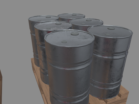 Wooden Pallets Pack Modello 3D
