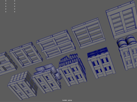 Wooden Pallets Pack Modello 3D
